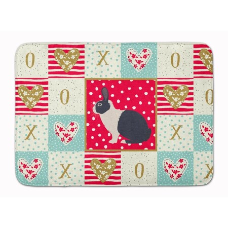 Carolines Treasures 19 x 27 in. Dutch Rabbit Love Machine Washable Memory Foam Mat CK5385RUG
